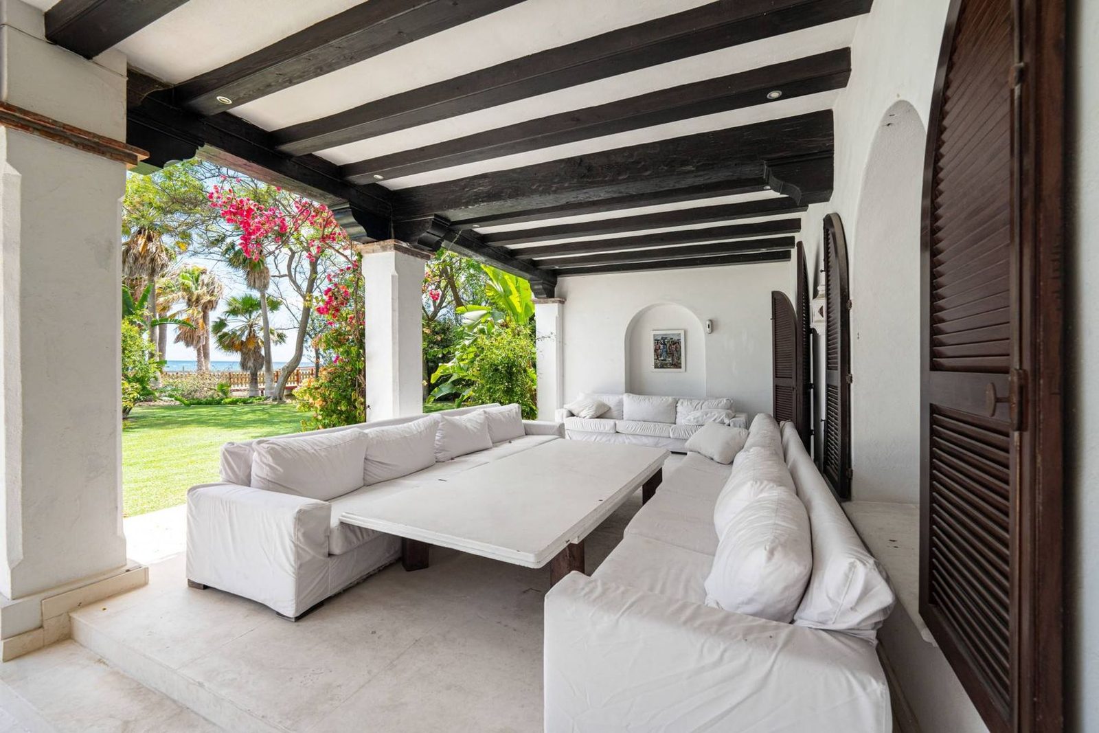 Terrace lounge as it appears in the listing photo