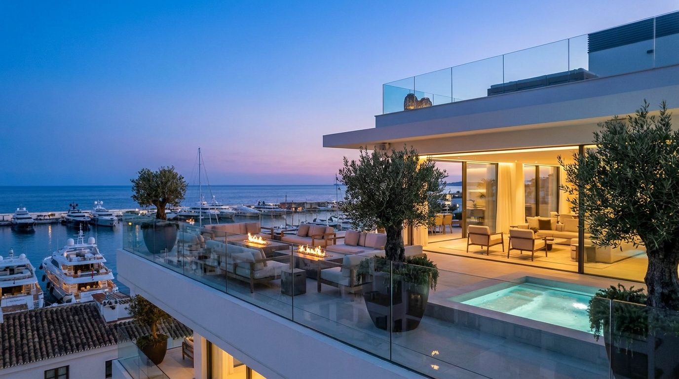 Puerto Banús penthouse listing photo
